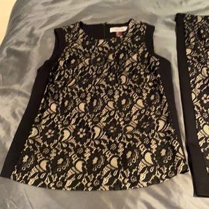 Lace top and bottom lined